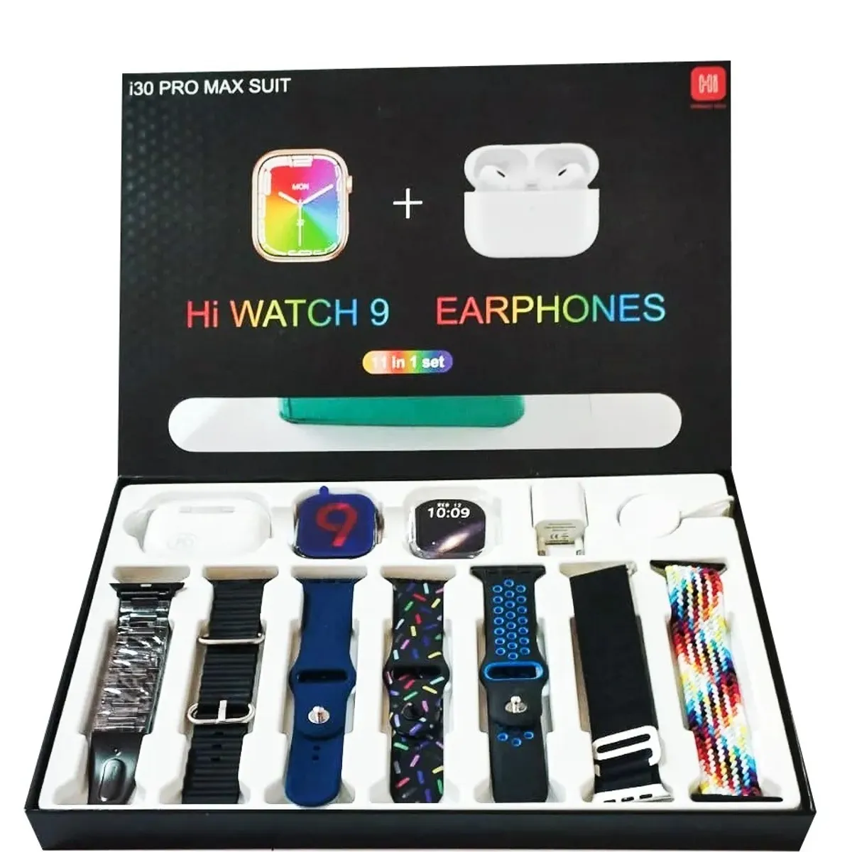 GENERICO - SMARTWATCH I30 PRO MAX SUIT PACK 10 EN 1