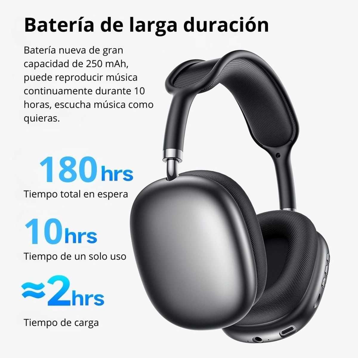OEM - Audífonos Bluetooth 5.3 Ranura TF y Almohadillas Imantadas EJ-MAX A+ R