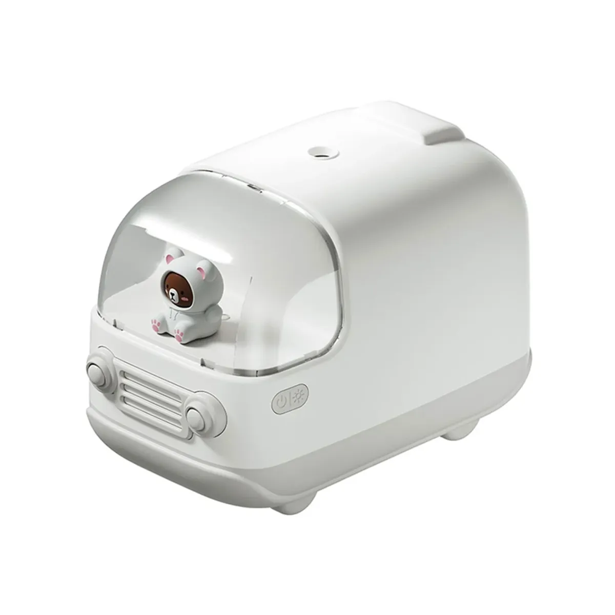 NEO DIGITAL - Humidificador Oso en autobús Batería Difusor Aroma 350ml Luz LED E-24
