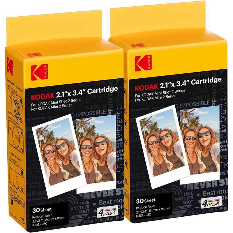 KODAK - Cartucho de película de 2.1 x 3.4 pulgadas (30 hojas) para Kodak