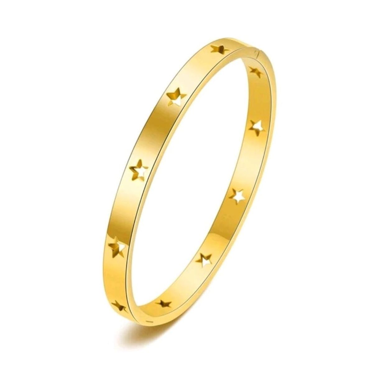 GENERICO - PULSERA BRAZALETE DE ACERO INOXIDABLE DORADO ESTRELLA