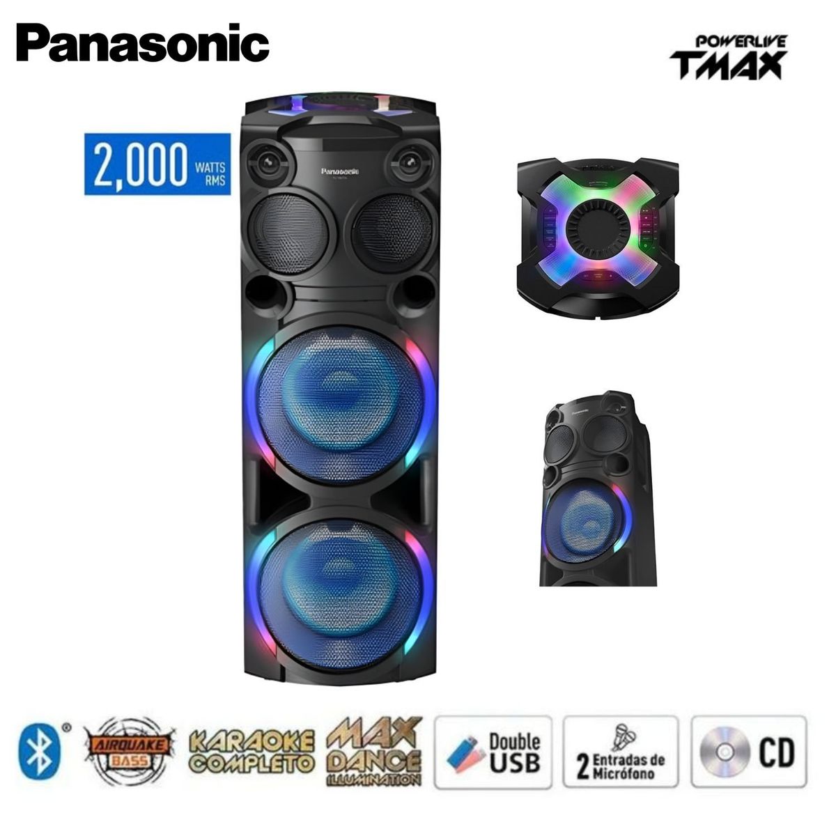 PANASONIC - MINICOMPONENTE PANASONIC 1800W BLUETOOTH SC-TMAX50PUK