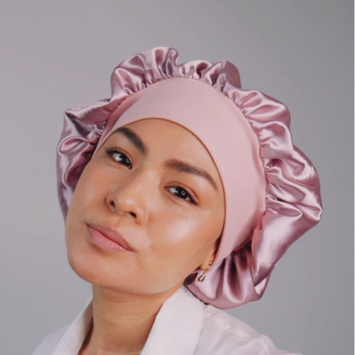 SANTOS RIZOS - Gorro de Satín AntiFrizz para dormir y cuidar definición