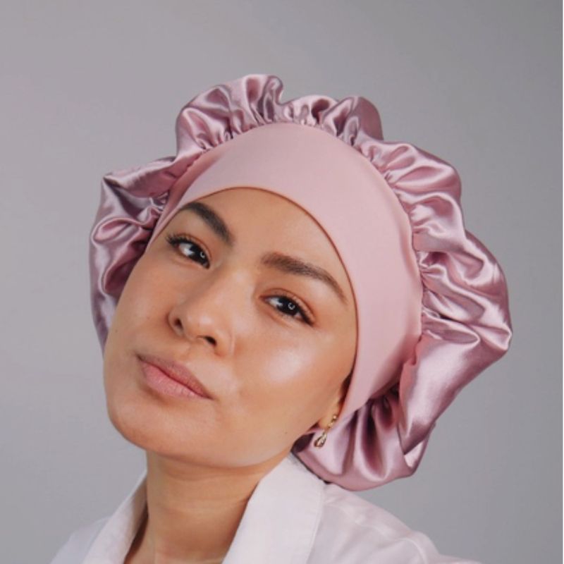 SANTOS RIZOS - Gorro de Satín AntiFrizz para dormir y cuidar definición