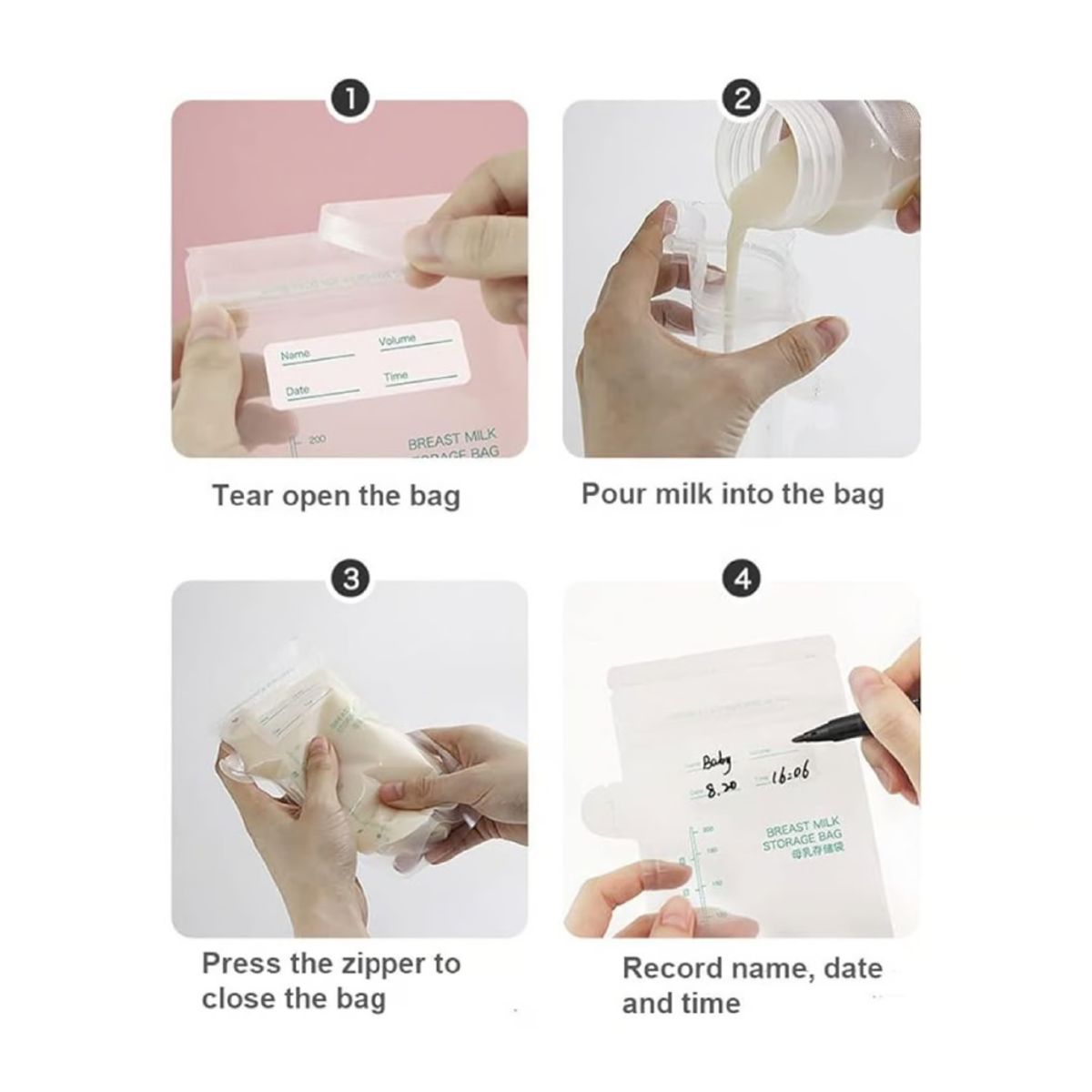 GENERICO - Pack Extractor De Leche Manos Libres + Bolsas De Almacenamiento