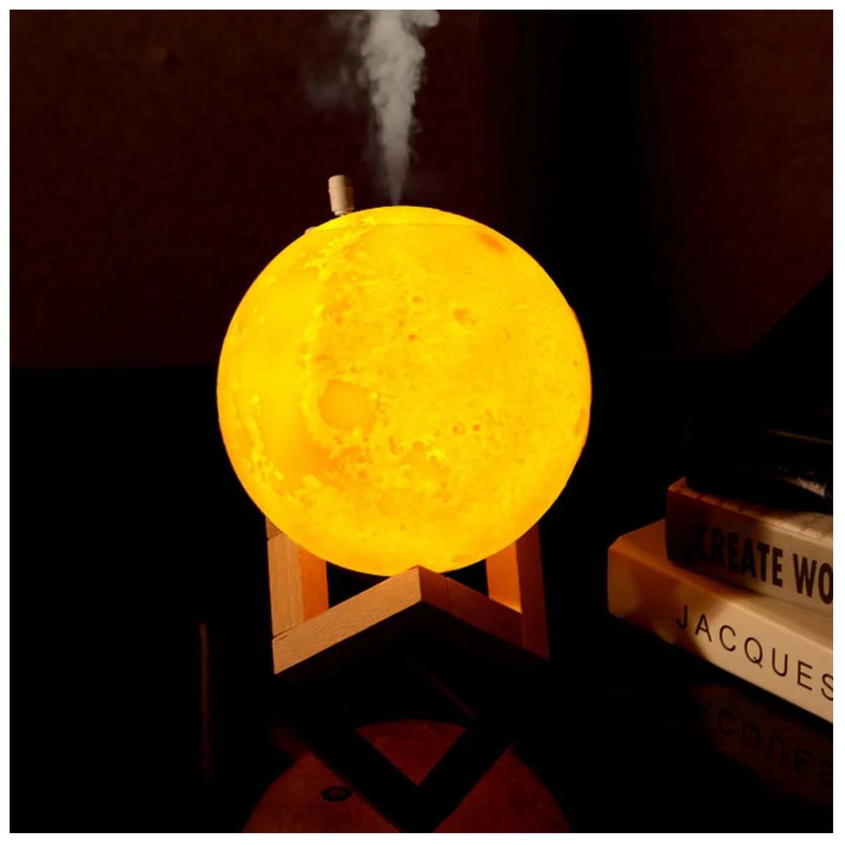 OEM - Humidificador HM05A 880ml Lampara Luna 3d Led difusor