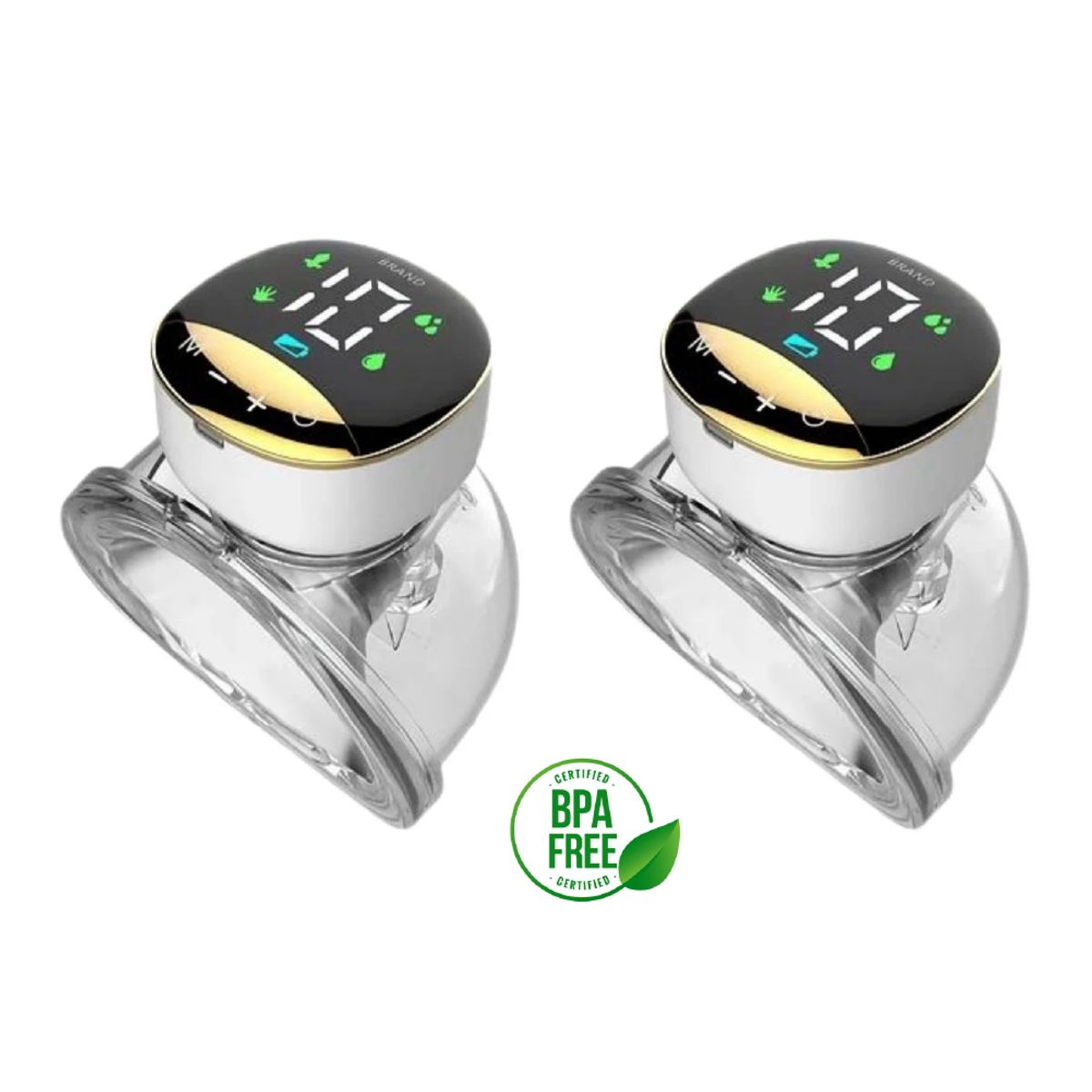 GENERICO - Extractor De Leche Materna Portátil Manos Libres Dorado-02 Unid