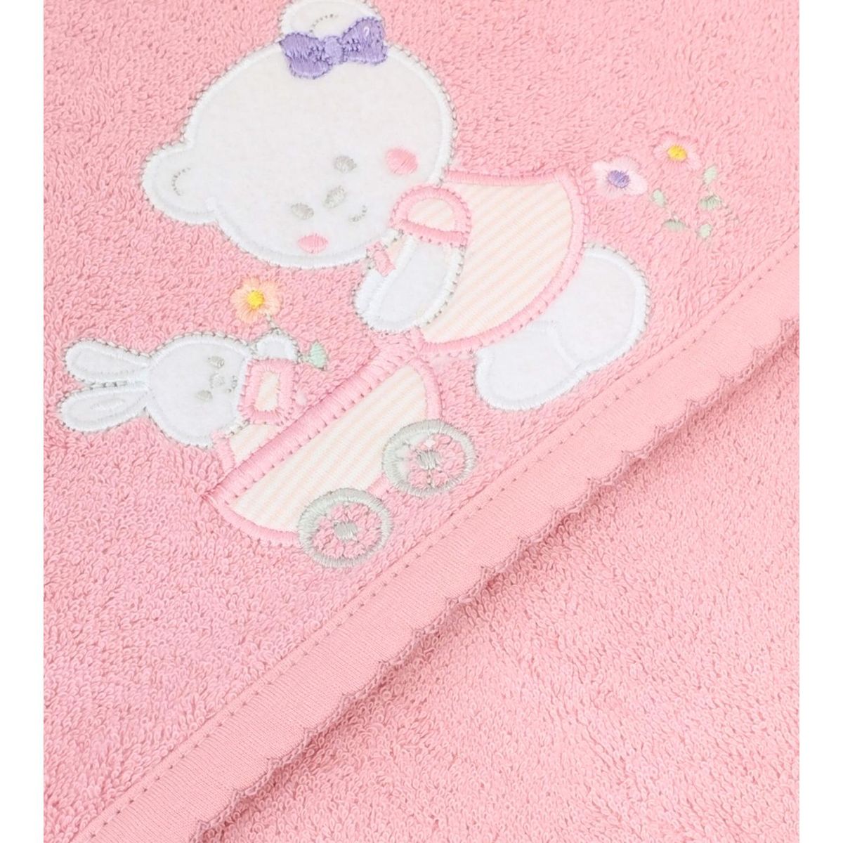 BABY MERINOS - Toalla - Osita - Palo Rosa S2162