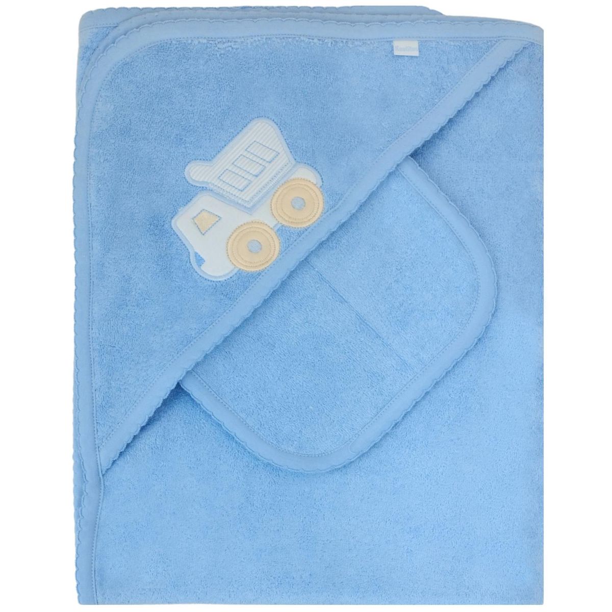 BABY MERINOS - Toalla - Tren - Celeste S2163