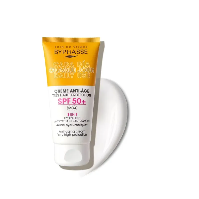 BYPHASSE - Protector Solar Crema Antiedad SPF 50+ Natural 50ml - BYPHASSE