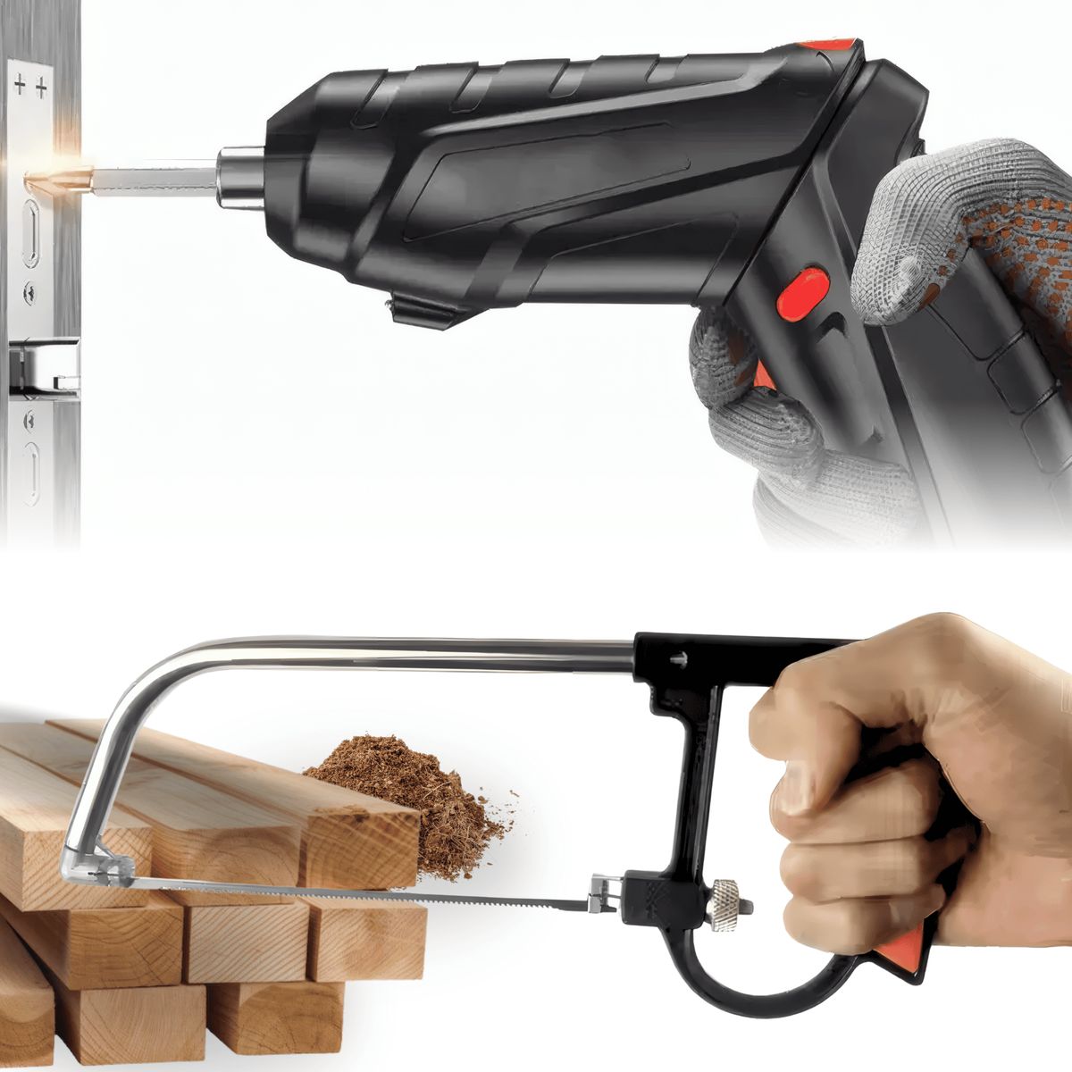 ROSH - Sierra Multifuncional + Destornillador Eléctrico - Potencia y Precisión