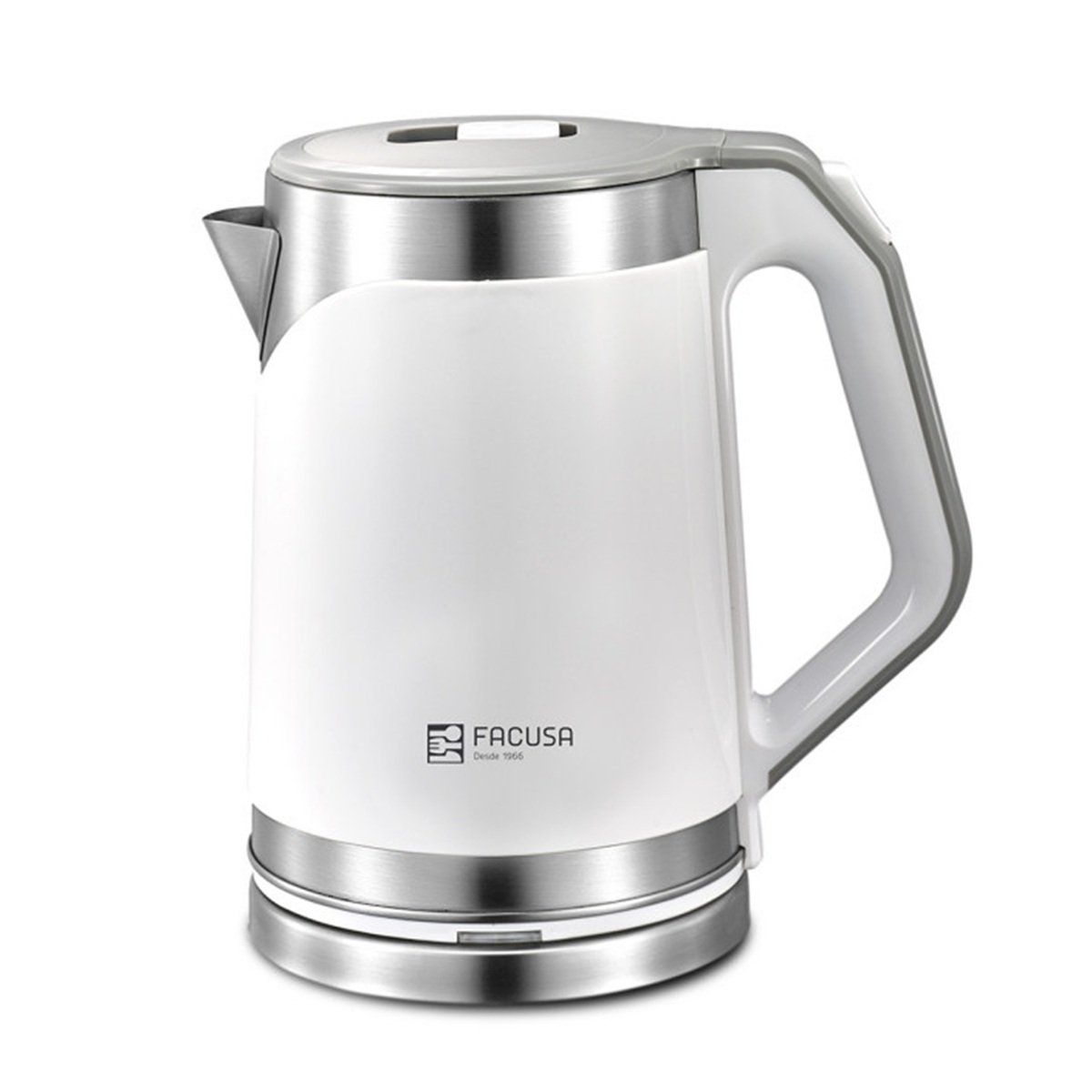 FACUSA - Hervidor de Agua Gourmet de 2 Litros Blanco