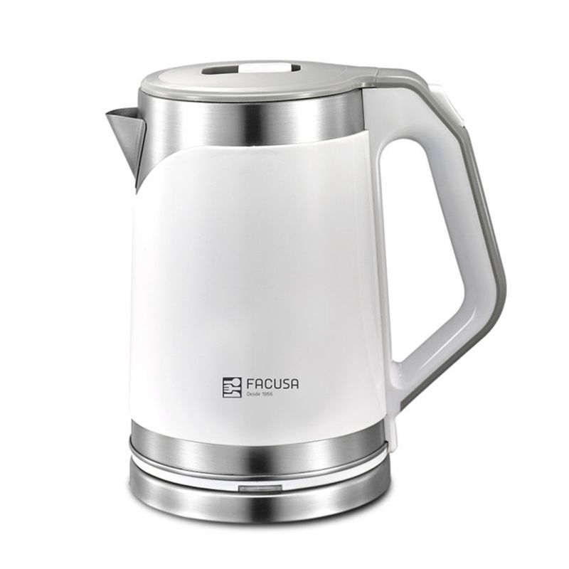FACUSA - Hervidor de Agua Gourmet de 2 Litros Blanco