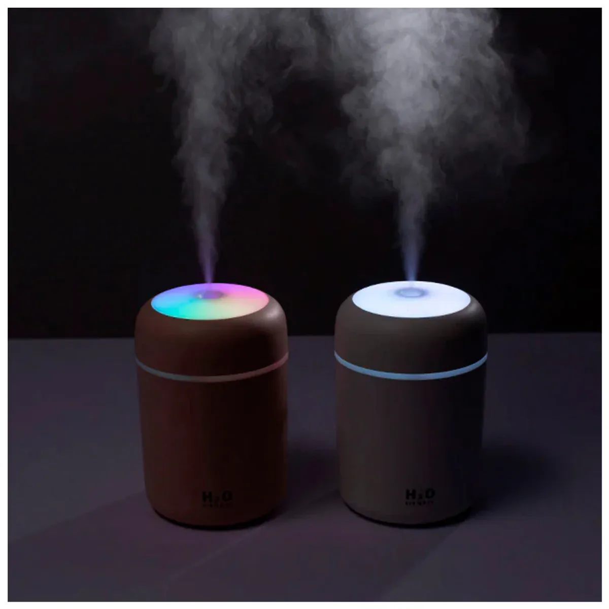 NEO DIGITAL - Humidificador HM16 portátil 300ml purificador de aire Luz romántica