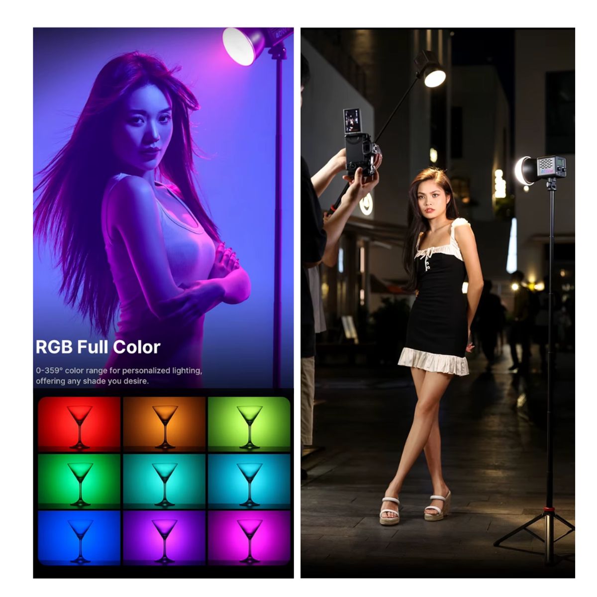 ULANZI - LUZ LED RGB ULANZI L024 DE 40W CON AMPLIA GAMA DE COLORES