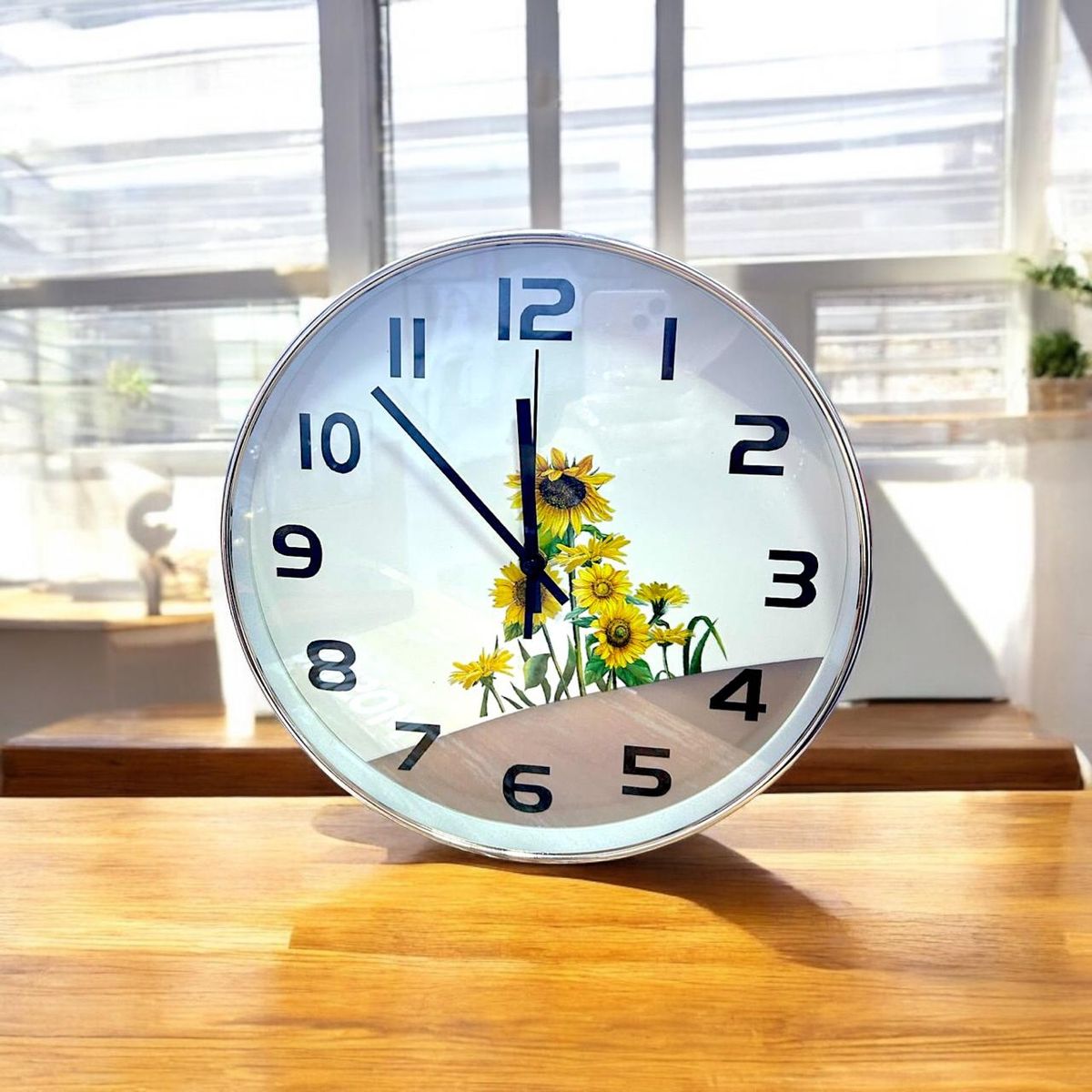 GENERICO - Relojes de pared modelo flores blanco