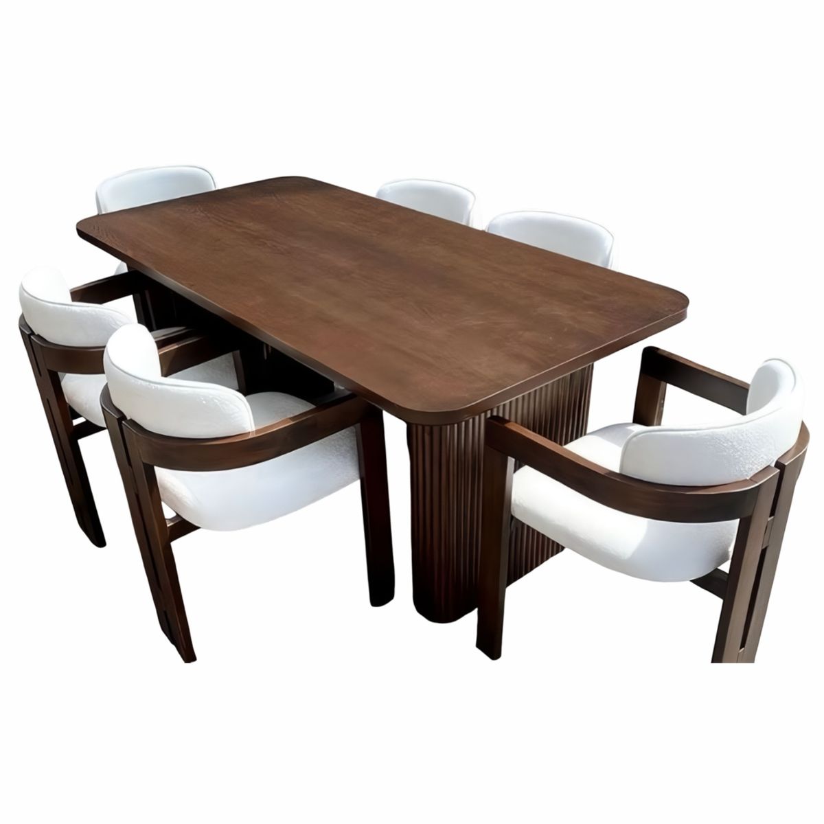 STIL NOVO - JUEGO DE COMEDOR 6 SILLAS AMELIA BEIGE CLARO