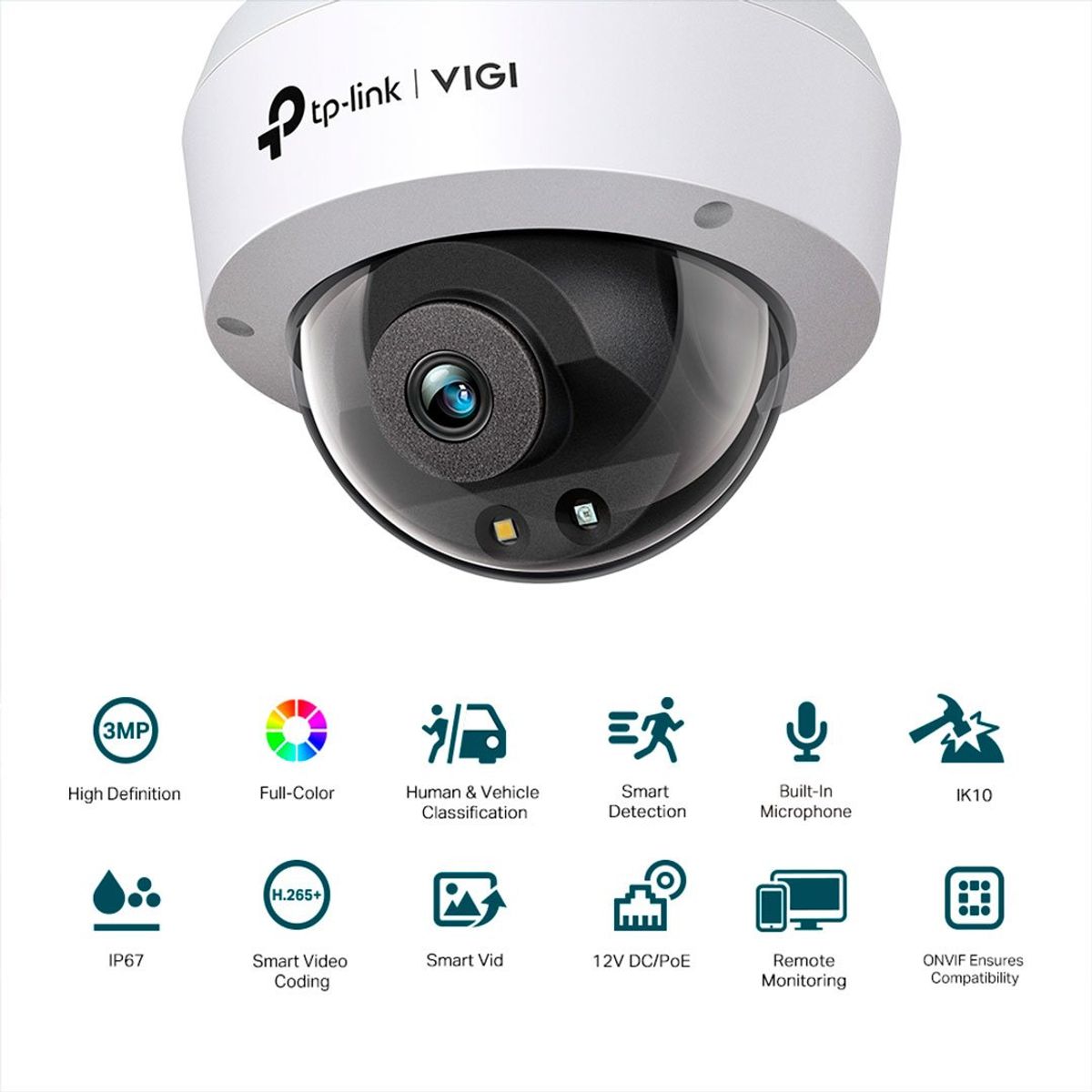 TP LINK - TP-LINK VIGI C230 Camara de Seguridad IP Domo 3MP 2K