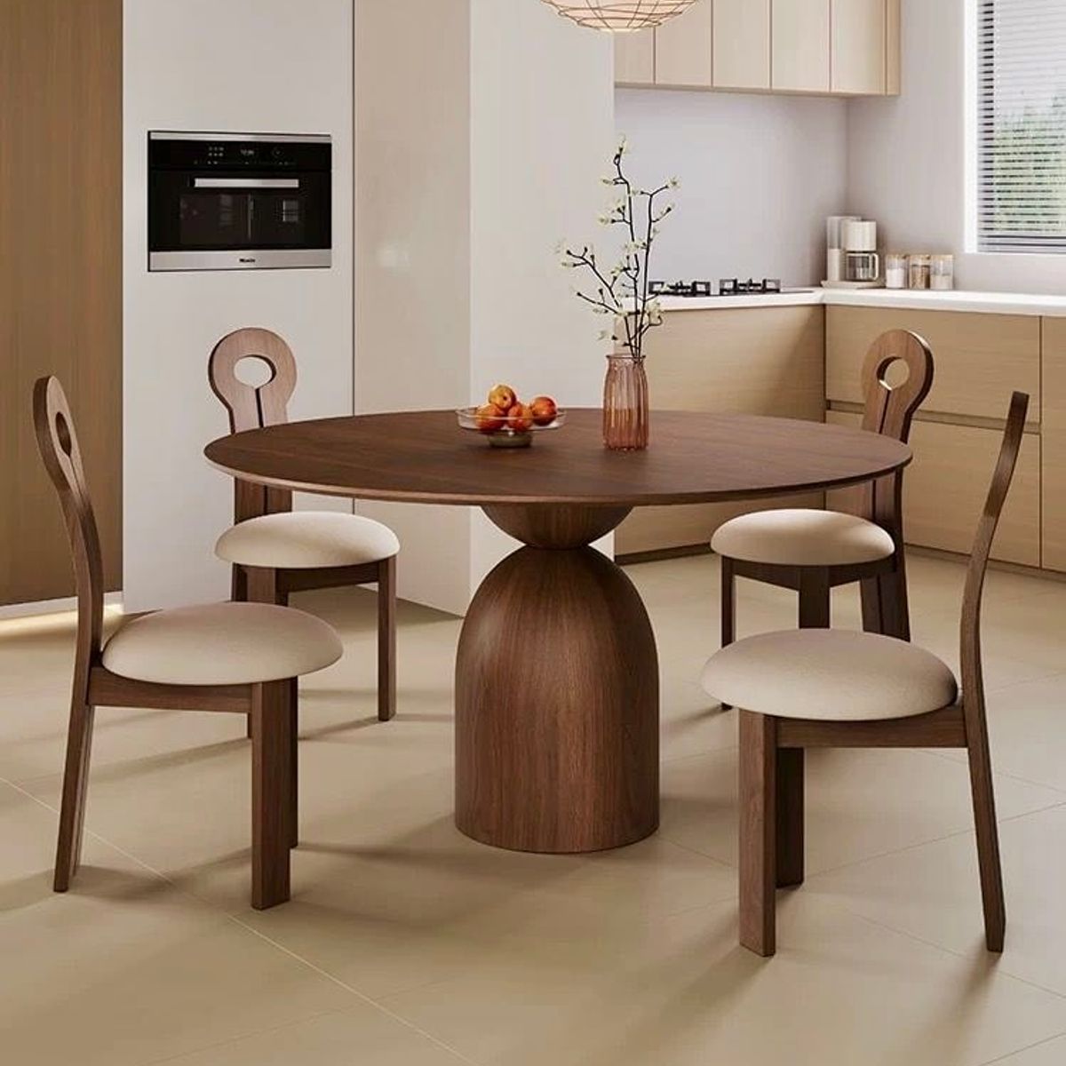 STIL NOVO - JUEGO DE COMEDOR 4 SILLAS AUSTIN BEIGE