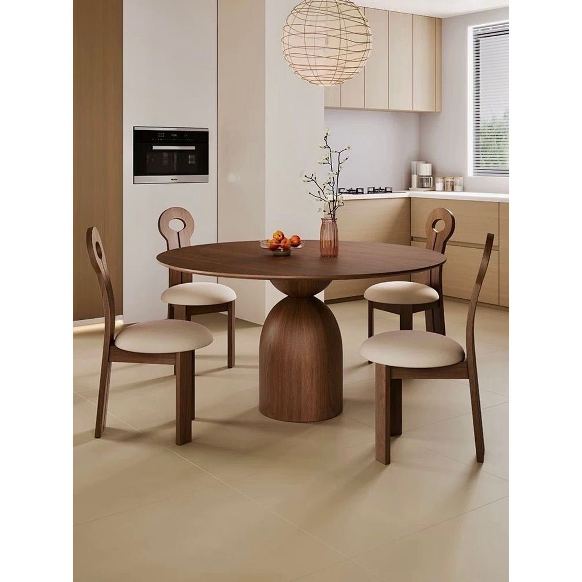 STIL NOVO - JUEGO DE COMEDOR 4 SILLAS AUSTIN BEIGE
