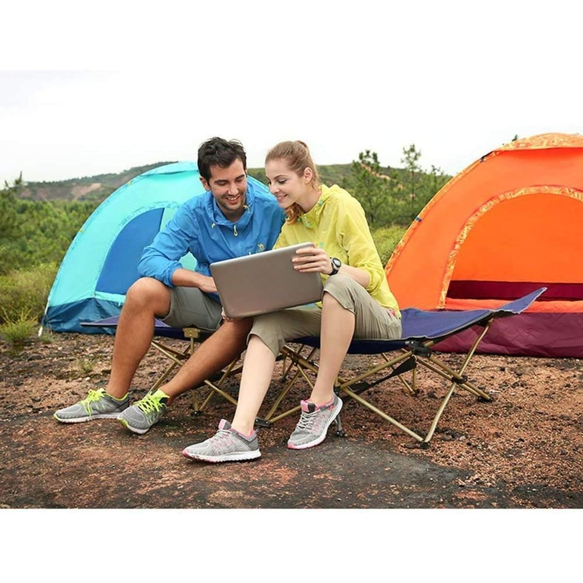 GENERICO - CAMA CAMILLA  PLEGABLE CAMPING PLAYA MULTIUSOS PORTÁTIL DE ALTA RESISTENCIA