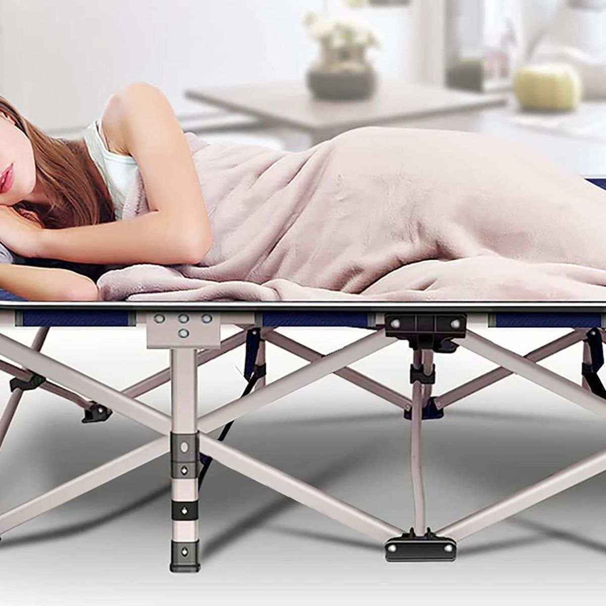 GENERICO - CAMA CAMILLA  PLEGABLE CAMPING PLAYA MULTIUSOS PORTÁTIL DE ALTA RESISTENCIA