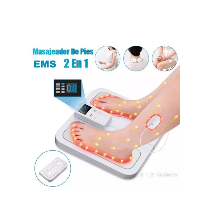 GENERICO - ELECTROESTIMULADOR  MASAJEADOR DE PIE Y CUERPO 2EN1 A CONTROL REMOTO