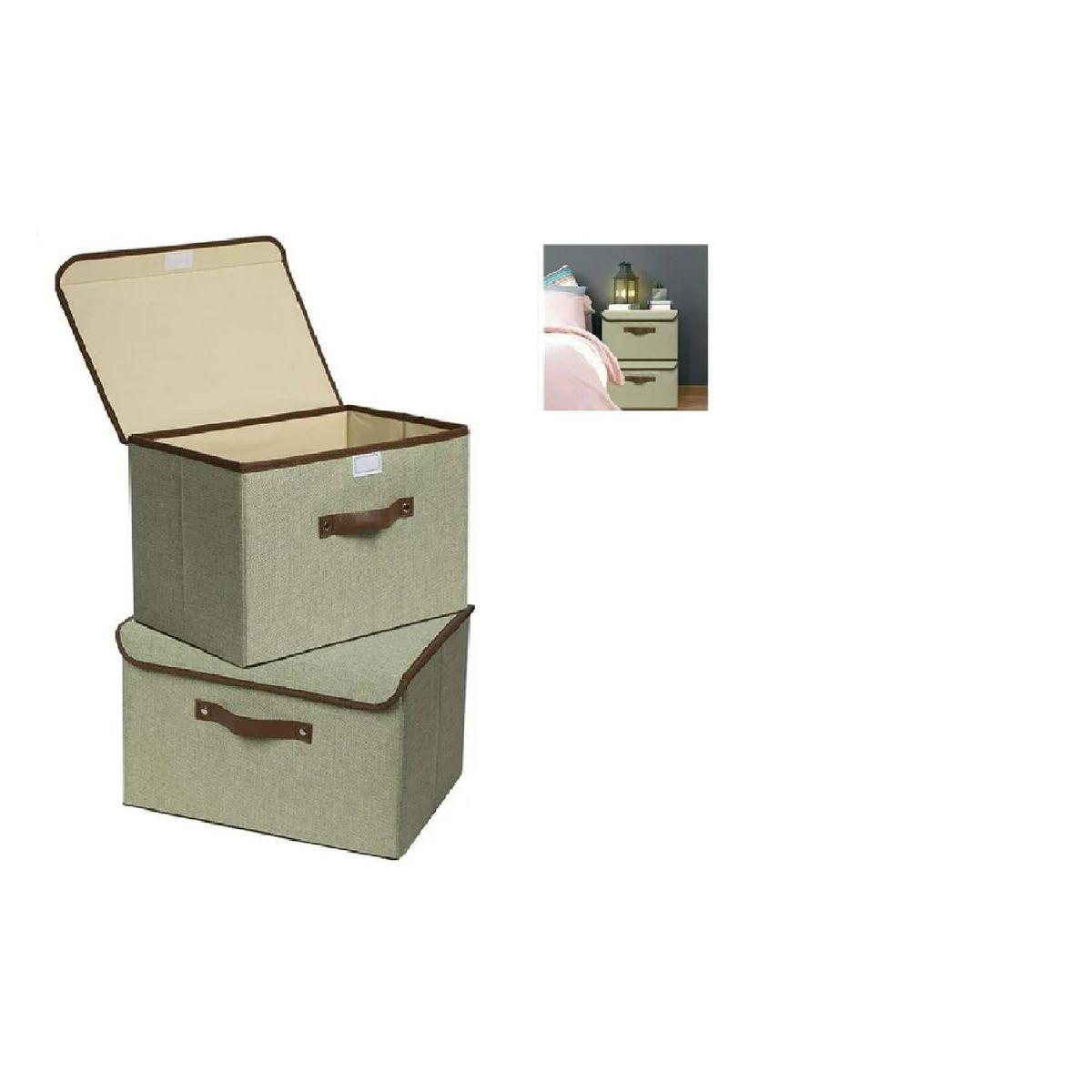 GENERICO - Pack x 2 Cajas de Almacenamiento Organizador Plegable