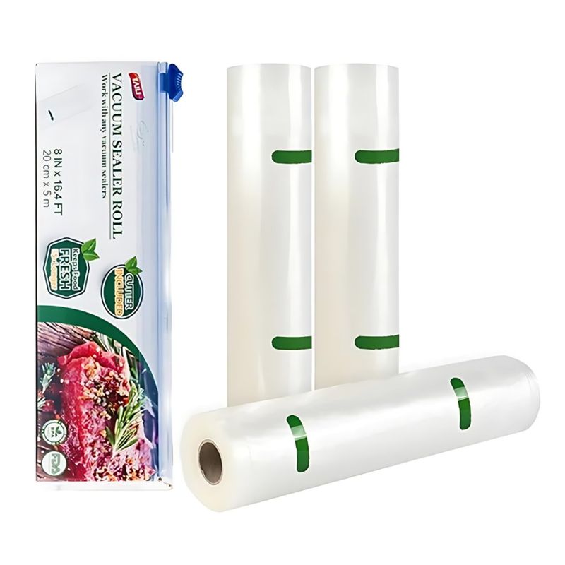 GENERICO - Bolsas gofradas en rollo para envasado vacío con cortador 28 x 500 cm