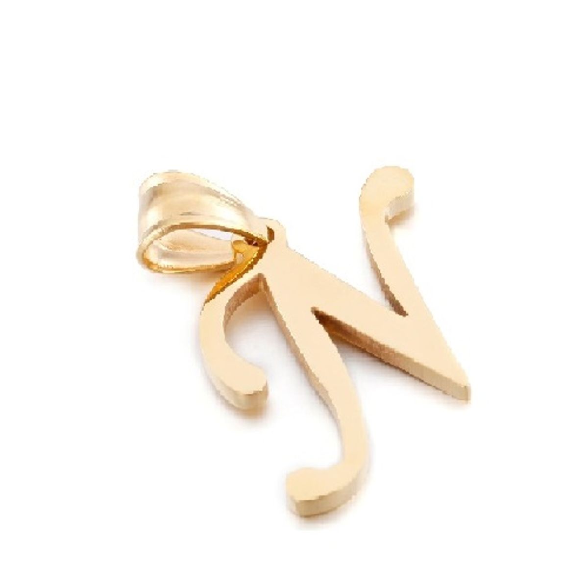 OEM - Collar Mujer Letra N Inicial Acero Inoxidable Dorado x SAN VALENTIN