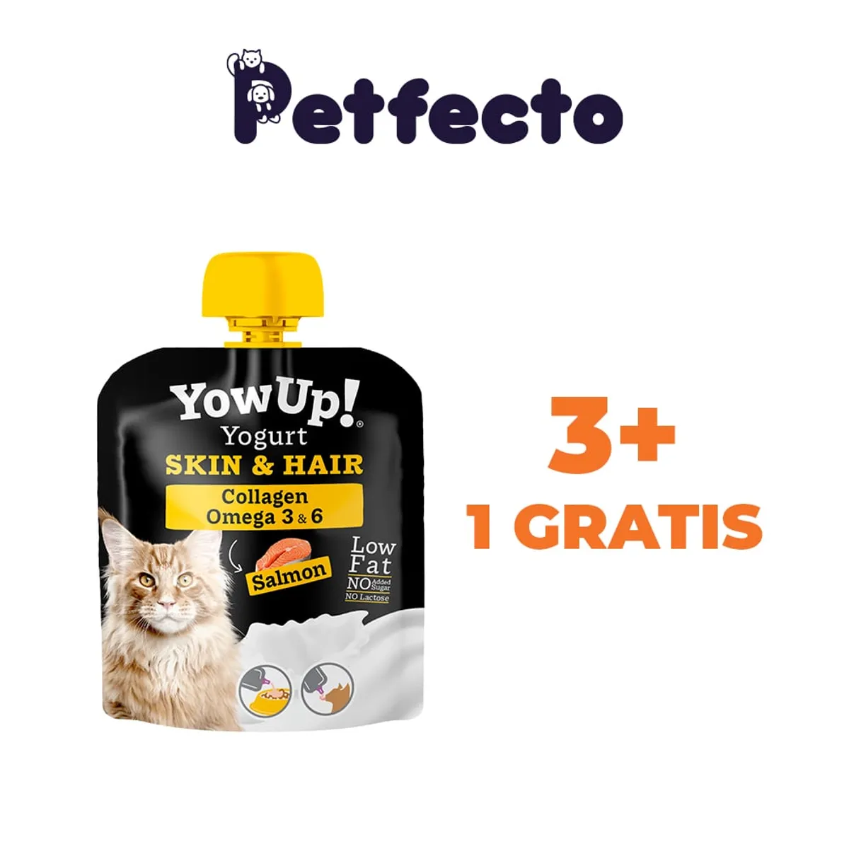 GENERICO - PACK YOGURT SKIN & HAIR PARA GATOS 85 gr.