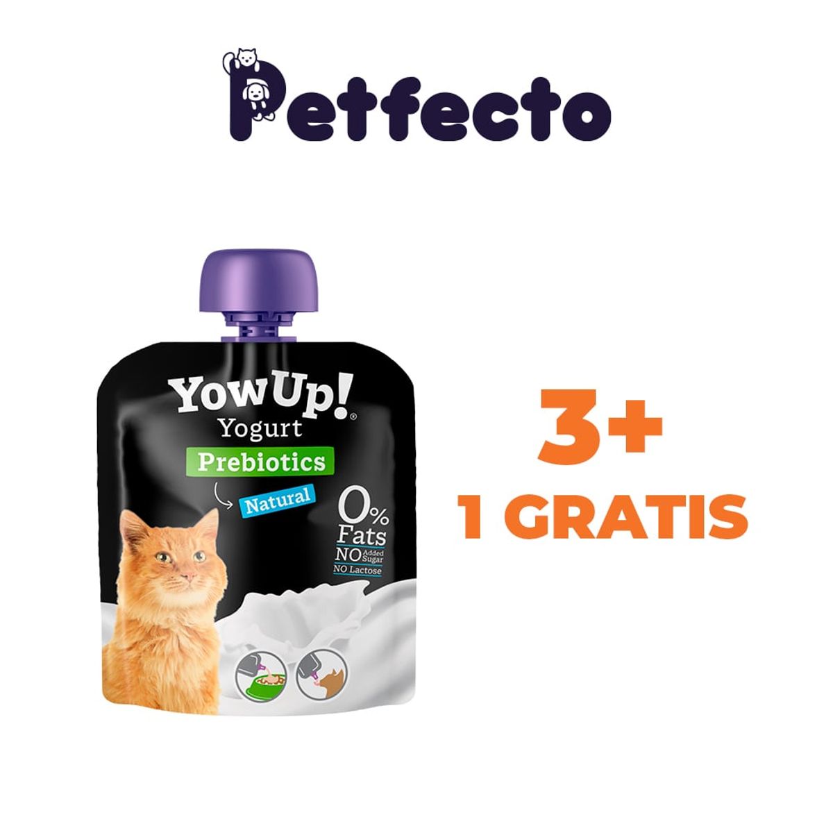 YOWUP - PACK YOGURT PREBIOTICO PARA GATOS 85 gr