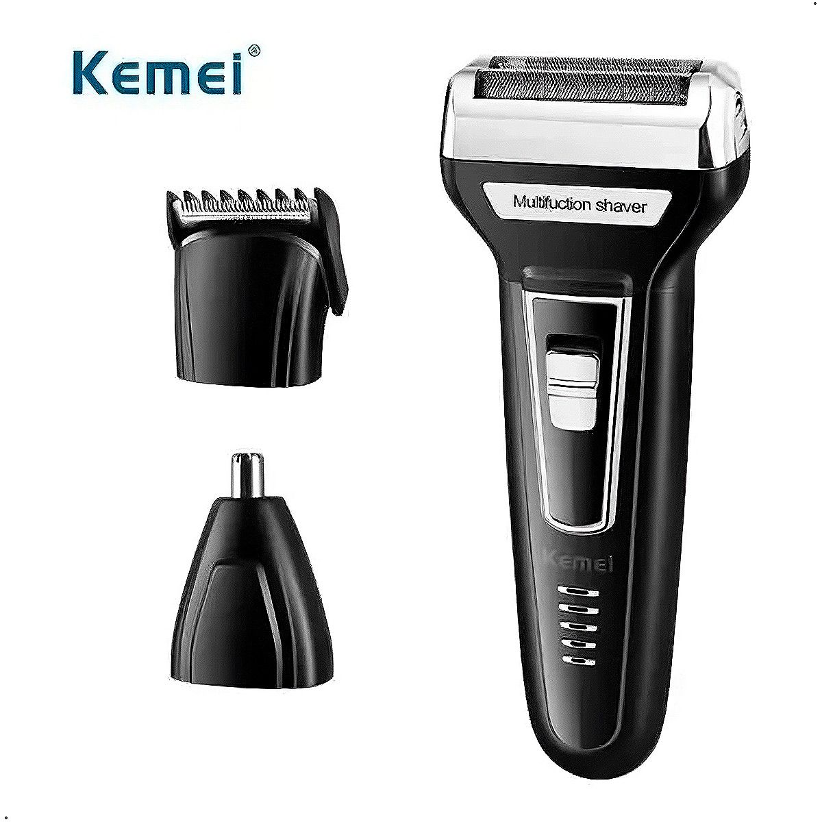 KEMEI - Máquina de Corte de Cabello Inalámbrica Kemei KM 6559 combo 3 en 1