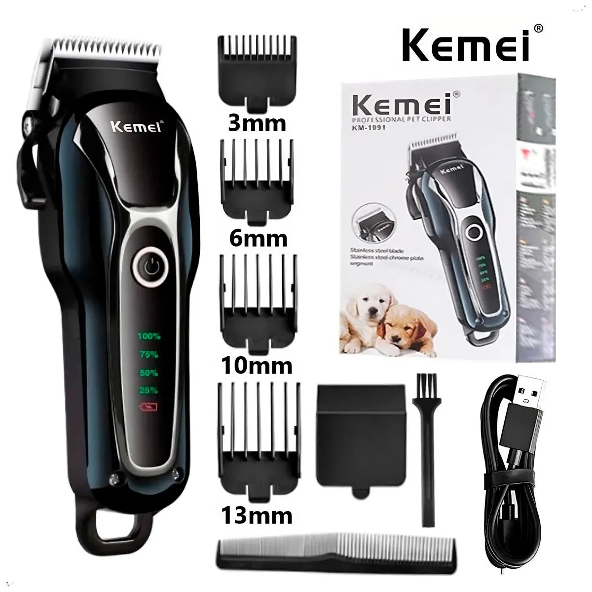 KEMEI - Cortadora Profesional Recargable Para Mascotas Kemei Km1991