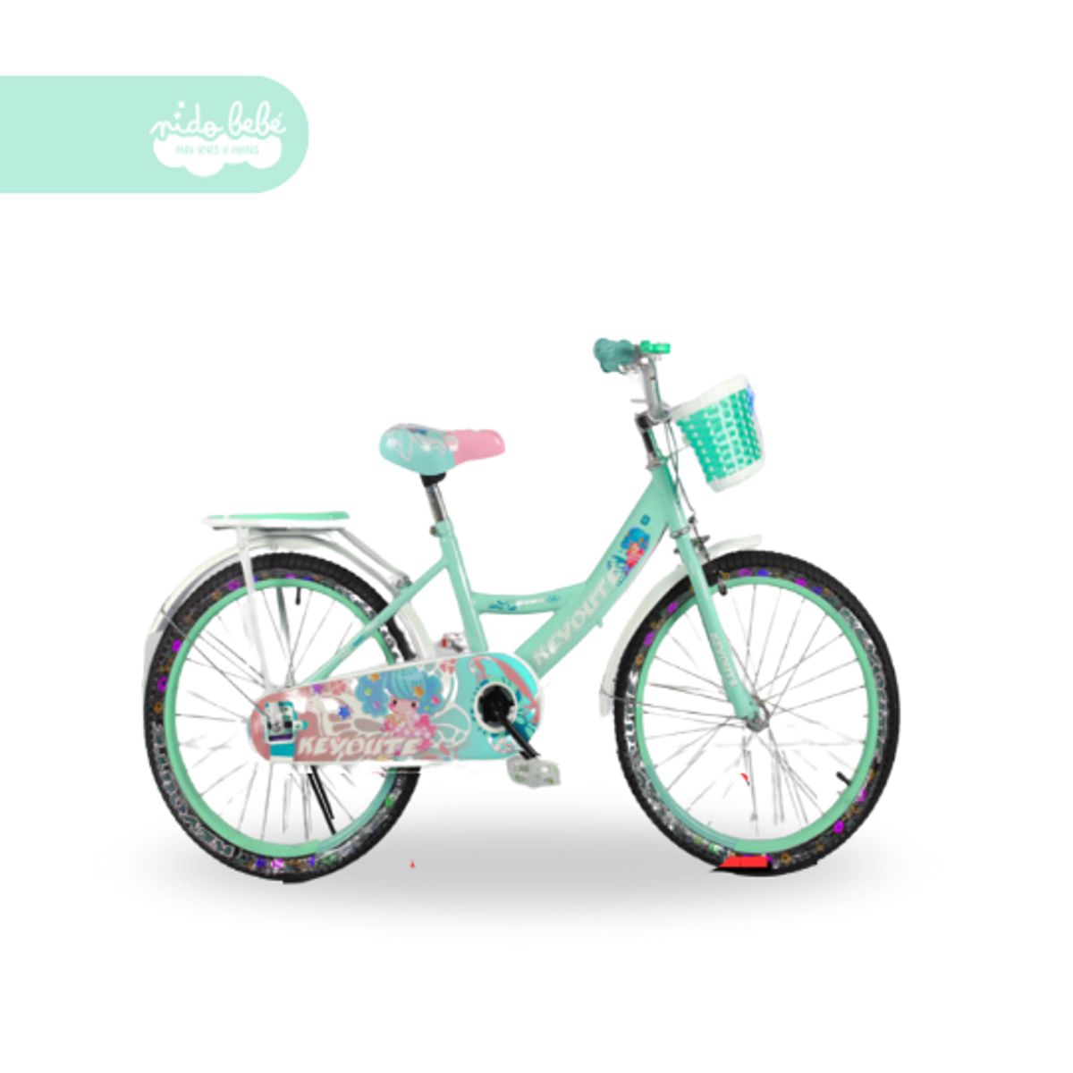 GENERICO - Bicicleta infantil aro 20 para niña color verde