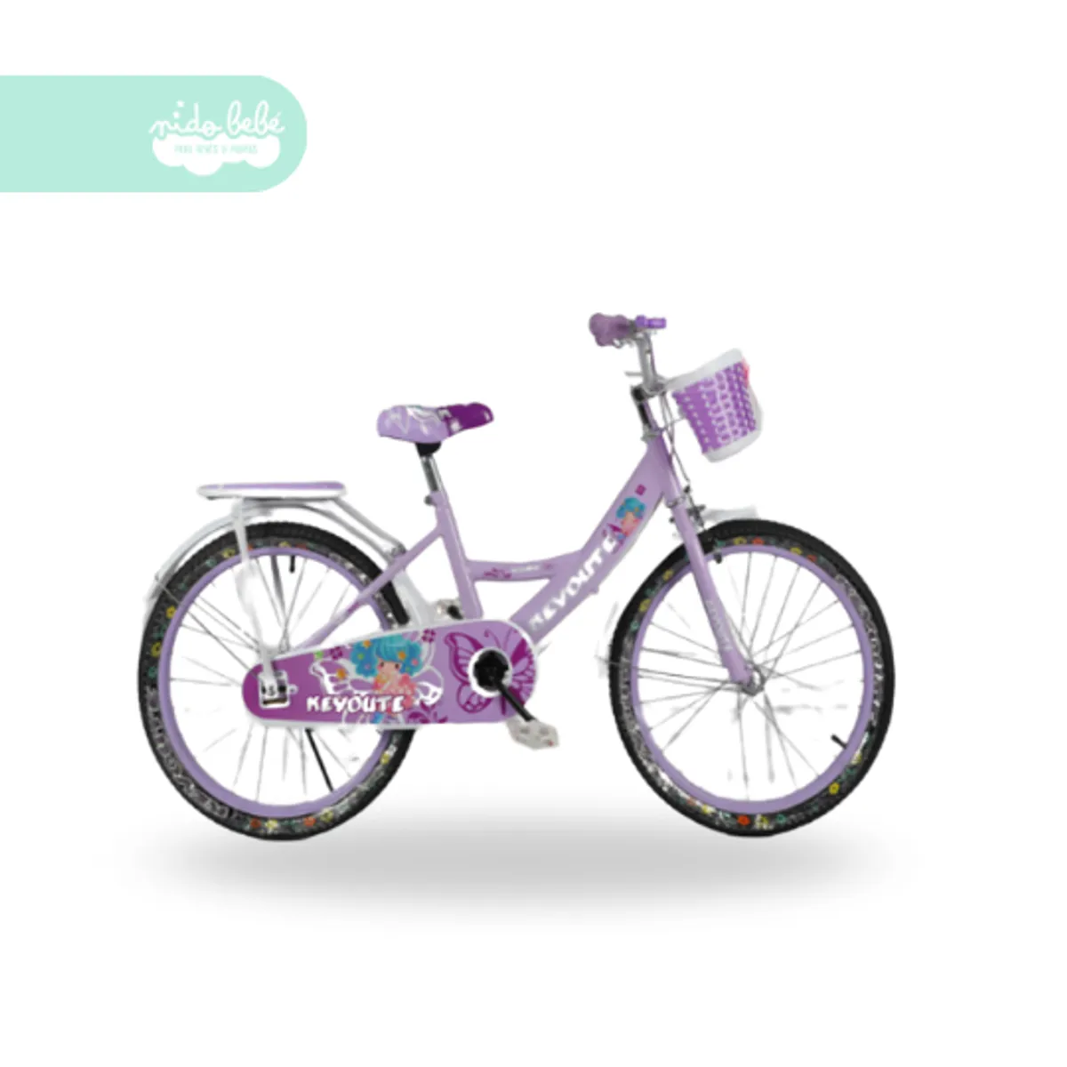 GENERICO - Bicicleta infantil aro 20 para niña color lila
