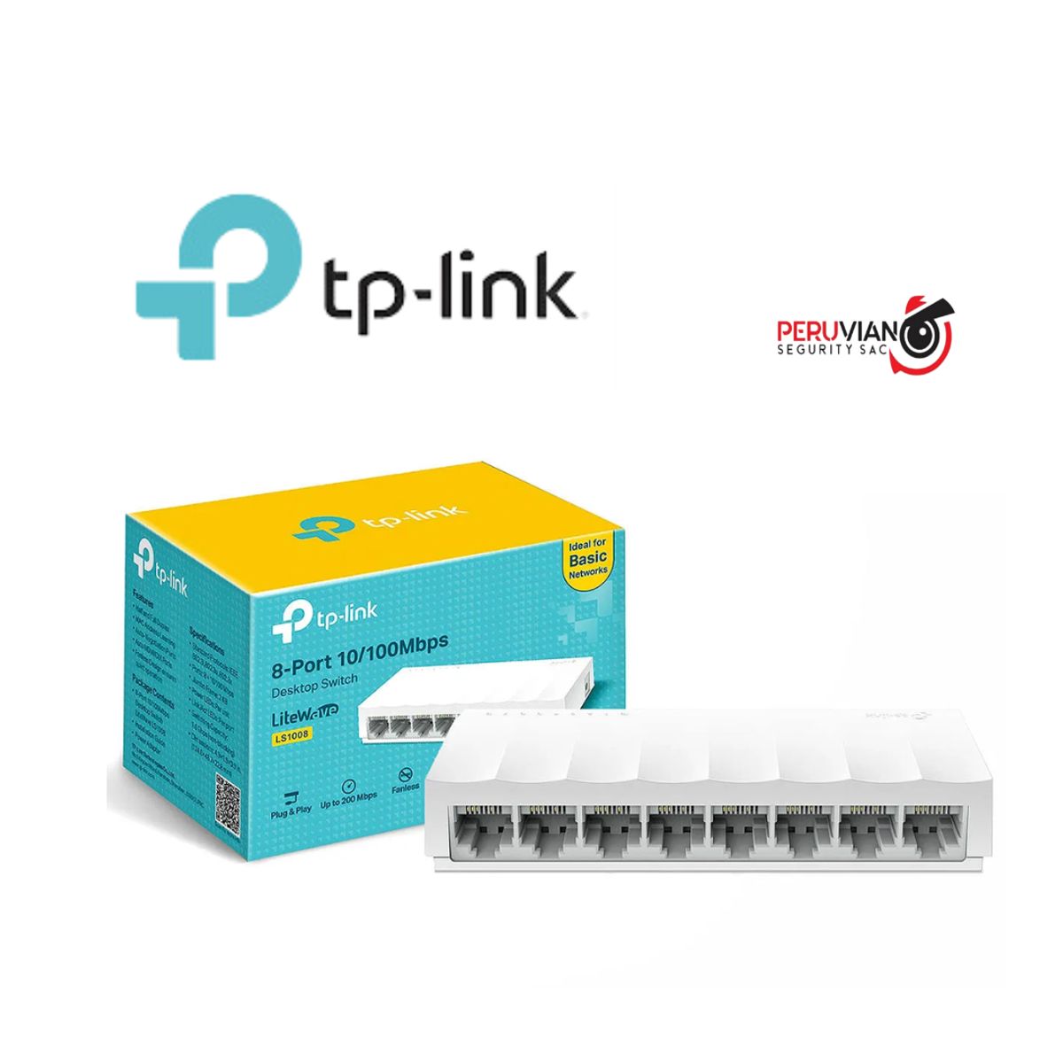 TP LINK - Switch Tplink TP-LS1008 de 8 Puertos 10/100Mbps de escritorio