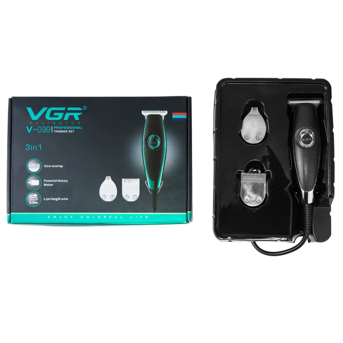 GENERICO - Maquina Corte Cabello Trimmer Vgr V 099 Con Cable
