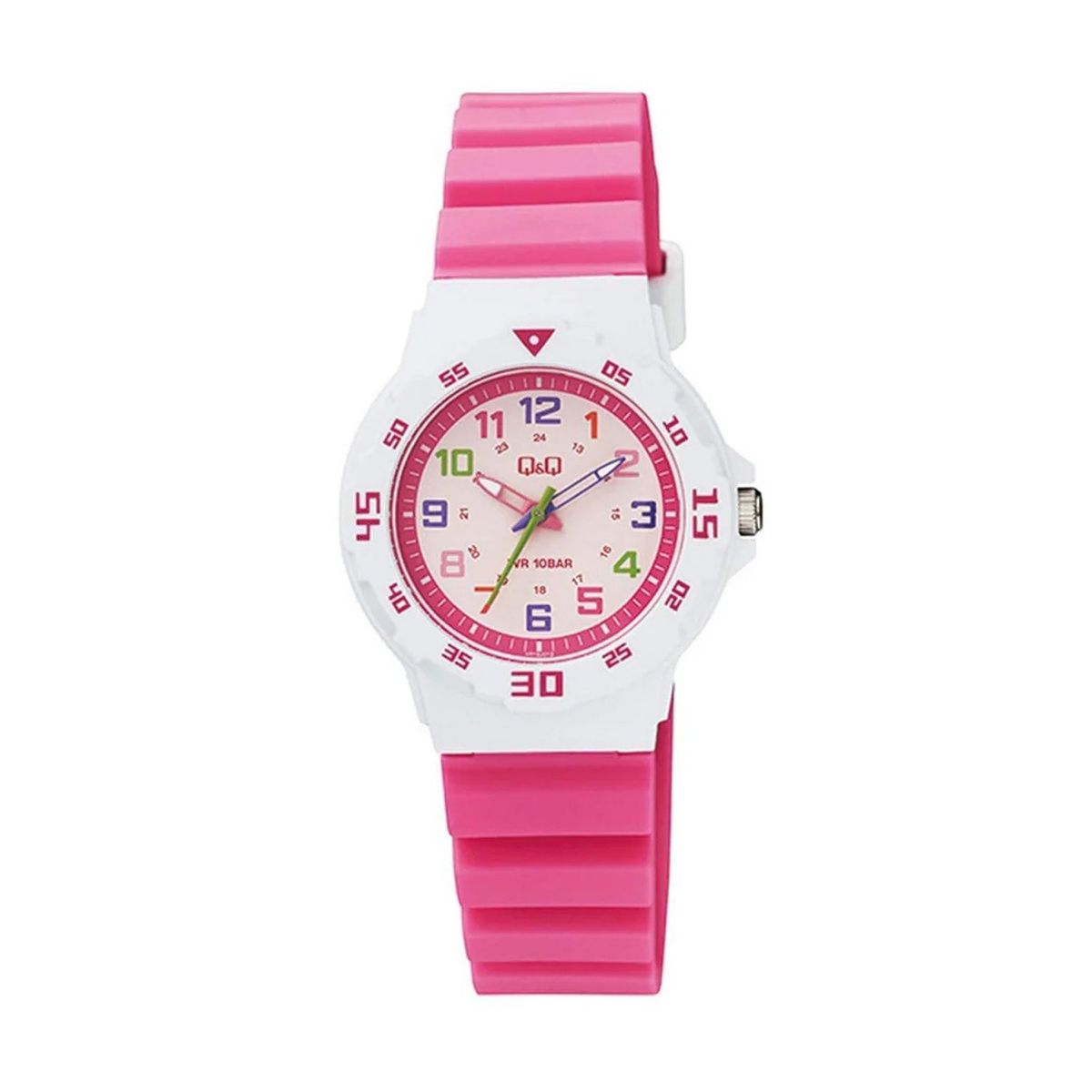 Q&Q - Reloj QQ para Mujer 10 BAR Acuático Rosado Blanco