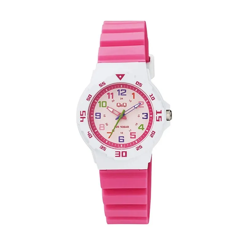 Q&Q - Reloj QQ para Mujer 10 BAR Acuático Rosado Blanco