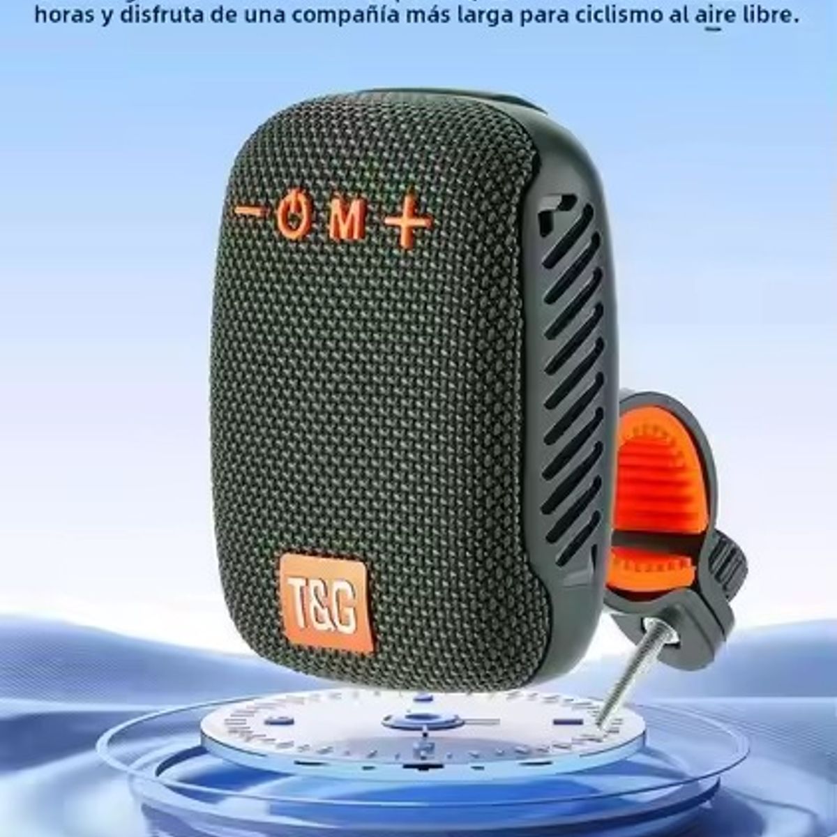 GENERICO - Speaker para bicicleta altavoz inalambrico con bluetooth VERDE MILITAR