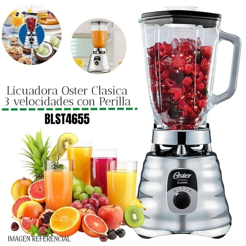 OSTER - Licuadora Clásica Oster de 3 velocidades BLST4655 - CROMADO