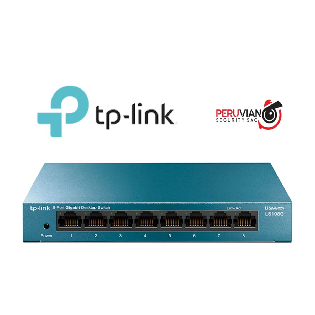 TP LINK - Switch Tplink TPLS108G 8-Puertos 101001000Mbps de sobremesa