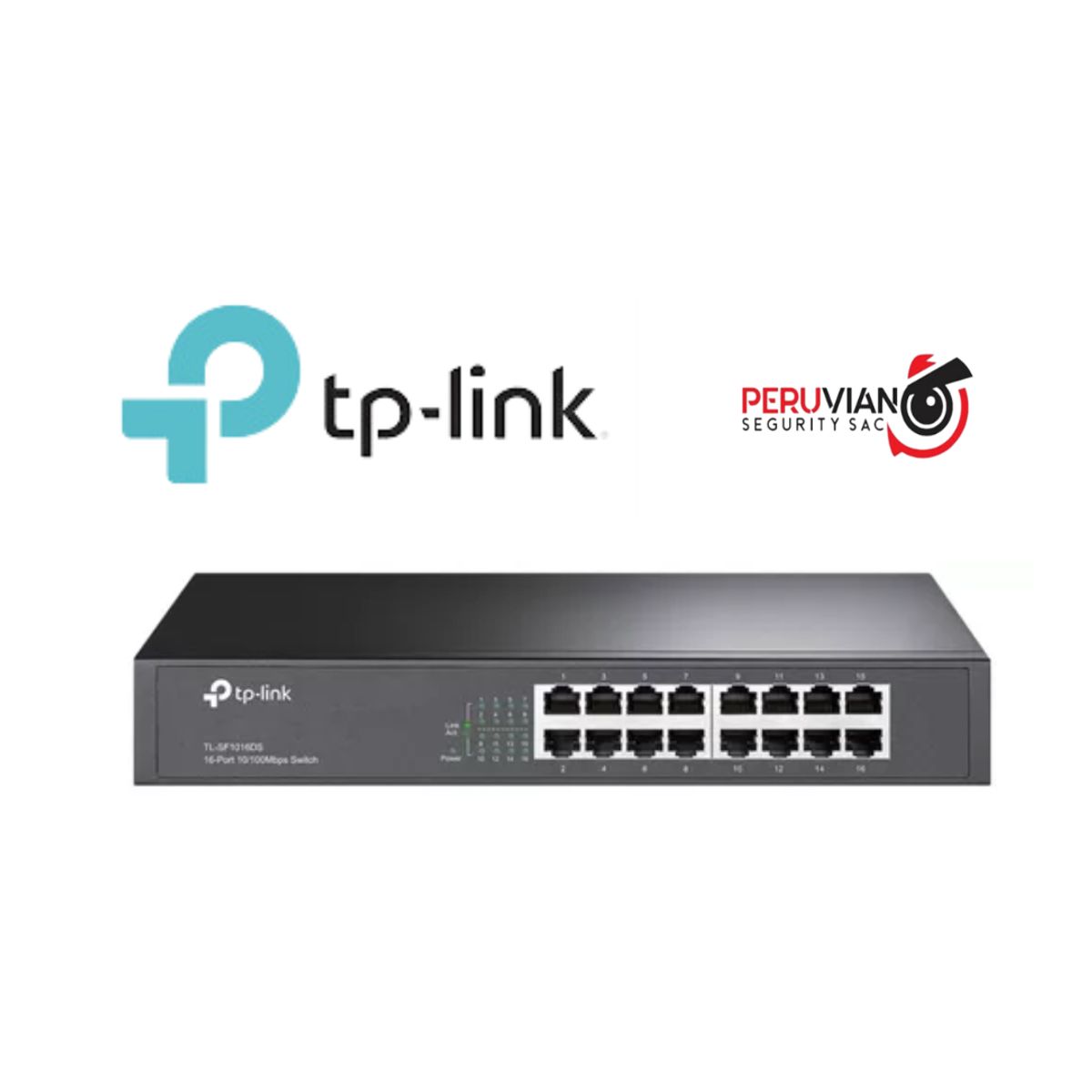 TP LINK - Switch Tplink TP-TL-SF1016DS de 16 puertos Fast Ethernet
