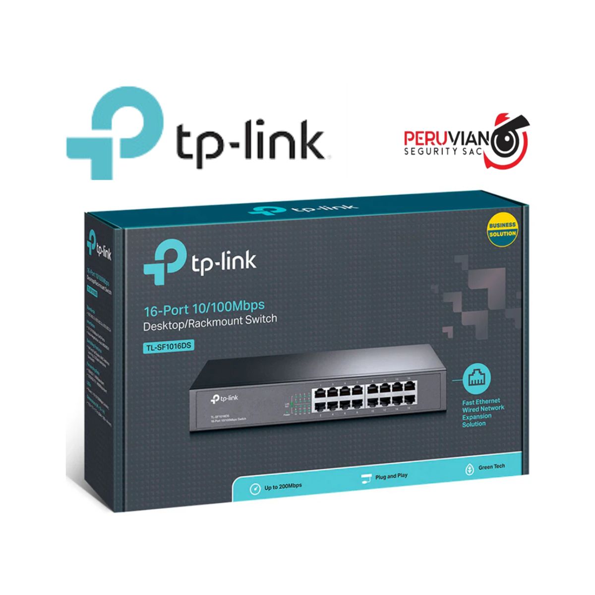 TP LINK - Switch Tplink TP-TL-SF1016DS de 16 puertos Fast Ethernet