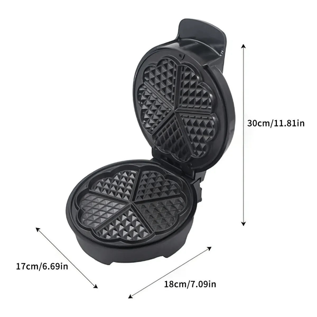 ROHS - Waflera Para Wafles en Forma de Corazón BOMA