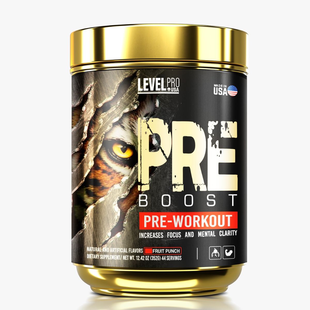 LEVEL PRO - Pre Entreno Level Pro Pre Boost 44 serv - Fruit Punch