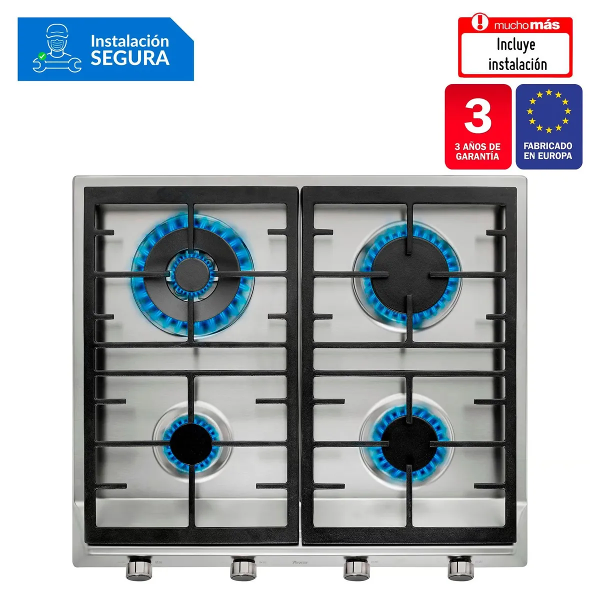 TEKA - Cocina empotrable Gas Teka EX 60.1 X5 Quemadores