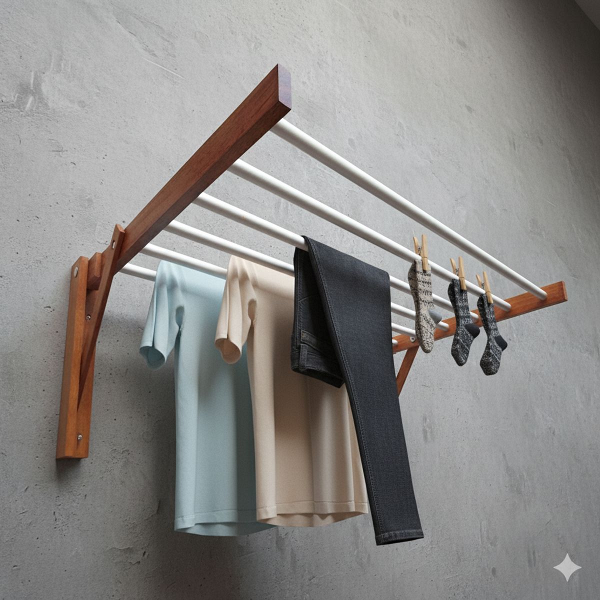 GENERICO - Tendedero de Ropa Plegable 100 x 65 cms