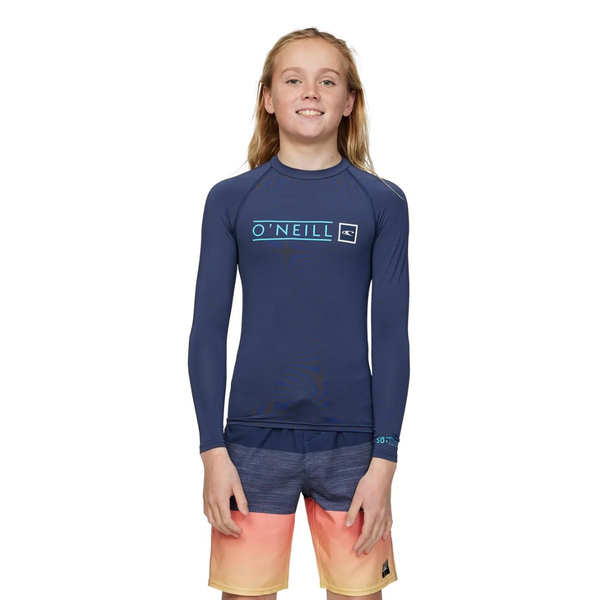 O'NEILL - LYCRA NIÑO ONEILL BOYS REACTOR BLOCK UV LS RASH VEST NAVY
